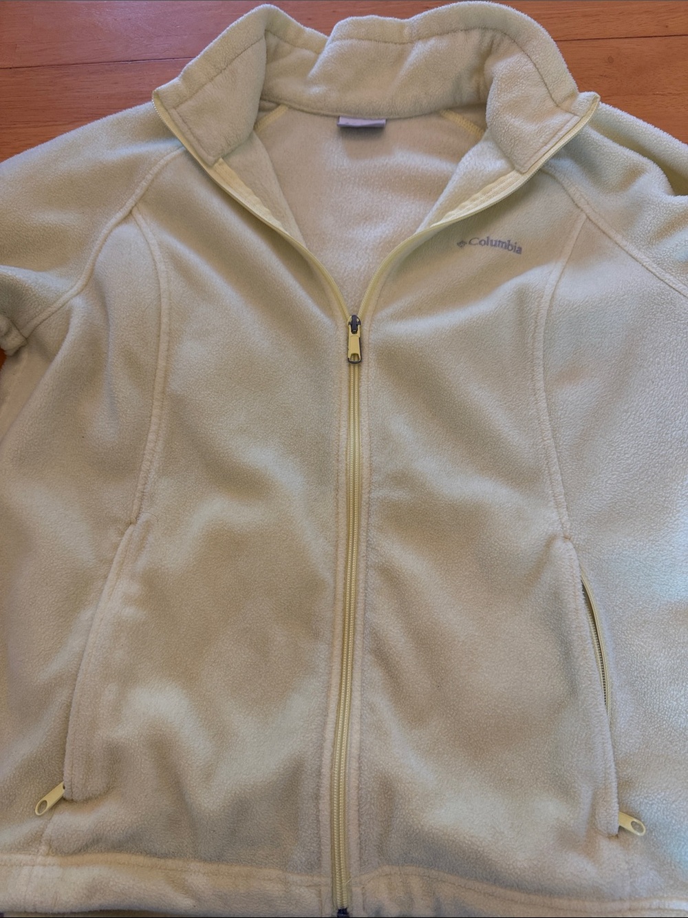 Columbia Pastel Yellow Full-Zip Fleece Jacket